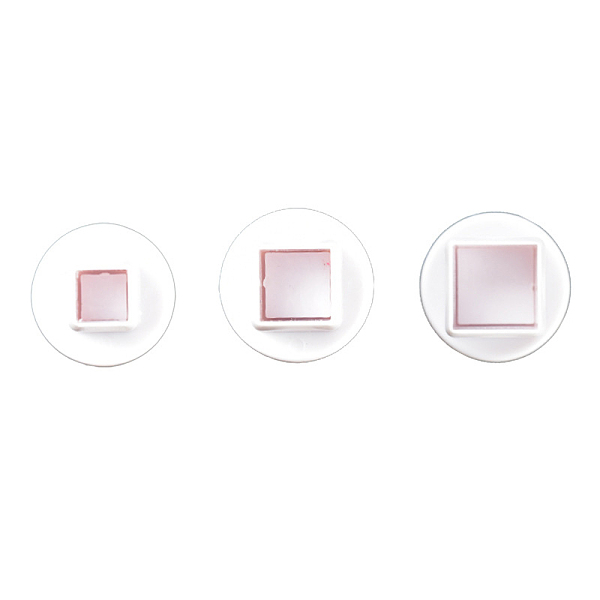 PandaHall Plastic Cookie Fondant Stamper Set, Biscuit Cookie Stamp Impress, Round with Square Pattern, White, 45~53mm, 3pcs/set Plastic...
PandaHall Plastic Cookie Fondant Stamper Set, Biscuit Cookie Stamp Impress, Round with Square Pattern, White, 45~53mm, 3pcs/set Plastic...