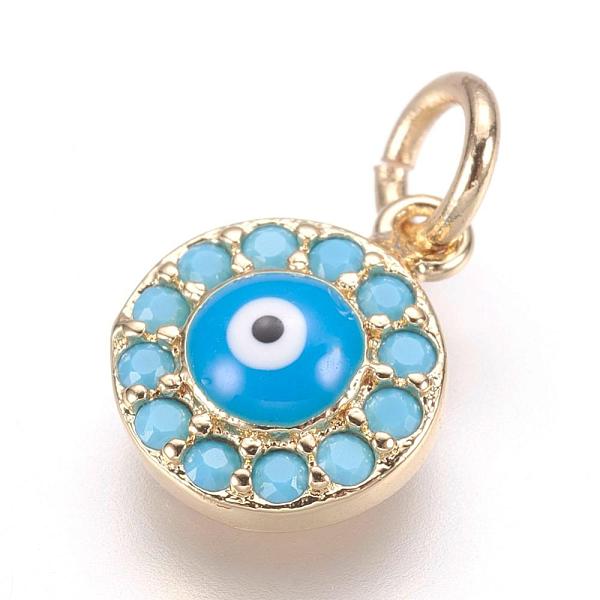 PandaHall Brass Micro Pave Cubic Zirconia Charms, Real 18K Gold Plated, Evil Eye, 11x9x3mm, Hole: 3mm Brass+Cubic Zirconia Evil Eye
PandaHall Brass Micro Pave Cubic Zirconia Charms, Real 18K Gold Plated, Evil Eye, 11x9x3mm, Hole: 3mm Brass+Cubic Zirconia Evil Eye