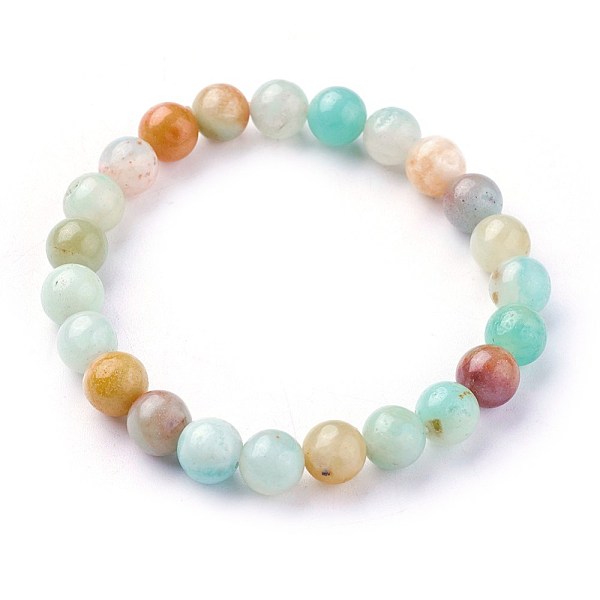 PandaHall Natural Flower Amazonite Beads Stretch Bracelets, Round, 2 inch~2-1/8 inch(5.2~5.5cm), Beads: 8~9mm Amazonite
PandaHall Natural Flower Amazonite Beads Stretch Bracelets, Round, 2 inch~2-1/8 inch(5.2~5.5cm), Beads: 8~9mm Amazonite