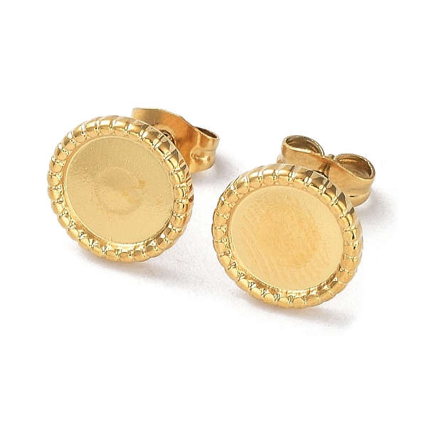 PandaHall Ion Plating(IP) 304 Stainless Steel Stud Earrings Findings, Flat Round Tray Settings, Real 18K Gold Plated, Tray: 8mm, 10mm, Pin...
PandaHall Ion Plating(IP) 304 Stainless Steel Stud Earrings Findings, Flat Round Tray Settings, Real 18K Gold Plated, Tray: 8mm, 10mm, Pin...