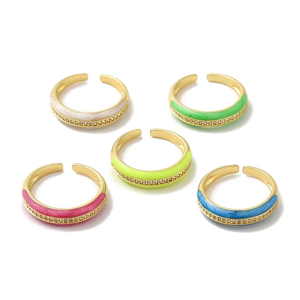 PandaHall Rack Plating Brass Micro Pave Cubic Zirconia Cuff Rings, with Enamel, Long-Lasting Plated, Lead Free & Cadmium Free, Mixed Color..., Multicolor
PandaHall Rack Plating Brass Micro Pave Cubic Zirconia Cuff Rings, with Enamel, Long-Lasting Plated, Lead Free & Cadmium Free, Mixed Color..., Multicolor