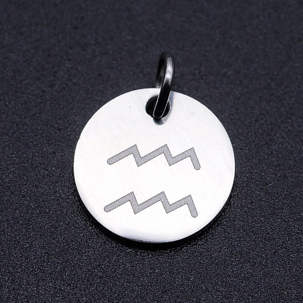 PandaHall 201 Stainless Steel Charms, Twelve Constellations, with Jump Rings, Flat Round, Aquarius, 12x1mm, Hole: 3.5mm 201 Stainless Steel...
PandaHall 201 Stainless Steel Charms, Twelve Constellations, with Jump Rings, Flat Round, Aquarius, 12x1mm, Hole: 3.5mm 201 Stainless Steel...