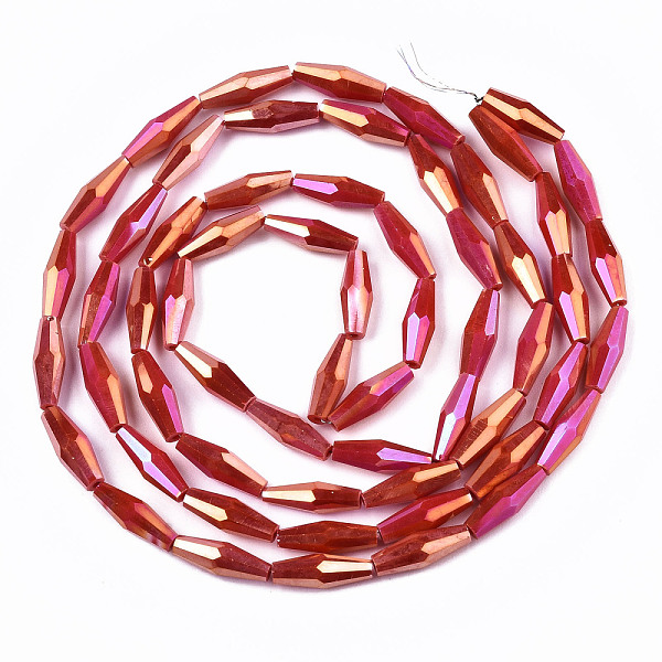 PandaHall Electroplate Glass Beads Strands, AB Color Plated, Faceted Bicone, Red, 12x4mm, Hole: 0.8mm, about 59~60pcs/strand, 27.56 inch...
PandaHall Electroplate Glass Beads Strands, AB Color Plated, Faceted Bicone, Red, 12x4mm, Hole: 0.8mm, about 59~60pcs/strand, 27.56 inch...