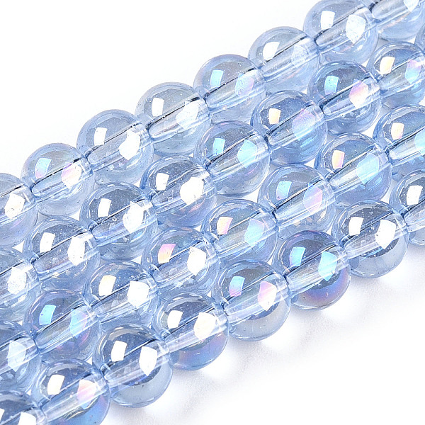 PandaHall Electroplate Transparent Glass Beads Strands, AB Color Plated, Round, Cornflower Blue, 6~6.5mm, Hole: 1.4mm, about 67~70pcs/strand...
PandaHall Electroplate Transparent Glass Beads Strands, AB Color Plated, Round, Cornflower Blue, 6~6.5mm, Hole: 1.4mm, about 67~70pcs/strand...