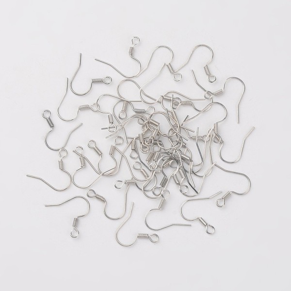 PandaHall Iron Earring Hooks, Cadmium Free & Lead Free, Ear Wire, with Horizontal Loop, Silver, 15~16x20~22mm, Hole: 2mm Iron
PandaHall Iron Earring Hooks, Cadmium Free & Lead Free, Ear Wire, with Horizontal Loop, Silver, 15~16x20~22mm, Hole: 2mm Iron
