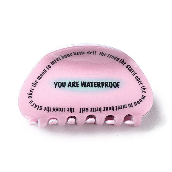 PandaHall Word Pattern PVC Claw Hair Clips, with Iron Findings, Hair Accessories for Women Girls Thick Hair, Pink, 47x86x43mm PVC Rectangle...
PandaHall Word Pattern PVC Claw Hair Clips, with Iron Findings, Hair Accessories for Women Girls Thick Hair, Pink, 47x86x43mm PVC Rectangle...