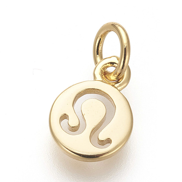 PandaHall Brass Charms, Lead Free & Cadmium Free, Flat Round with Constellations, Golden, Leo, 9.5x7x1mm, Hole: 3mm Brass Leo
PandaHall Brass Charms, Lead Free & Cadmium Free, Flat Round with Constellations, Golden, Leo, 9.5x7x1mm, Hole: 3mm Brass Leo
