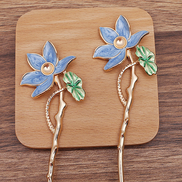 PandaHall Alloy Enamel Lotus Hair Sticks, Long-Lasting Plated Cabochon Settings, Hair Accessories for Women, Cornflower Blue, 175x47mm, Tray...
PandaHall Alloy Enamel Lotus Hair Sticks, Long-Lasting Plated Cabochon Settings, Hair Accessories for Women, Cornflower Blue, 175x47mm, Tray...