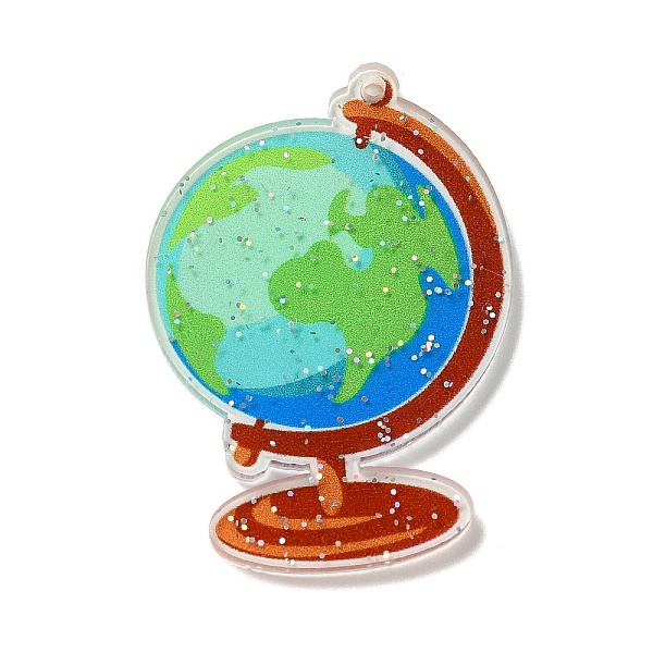 PandaHall Study Theme Acrylic Pendants, Globe, 44x30.5x2mm, Hole: 2mm Acrylic Globe
PandaHall Study Theme Acrylic Pendants, Globe, 44x30.5x2mm, Hole: 2mm Acrylic Globe