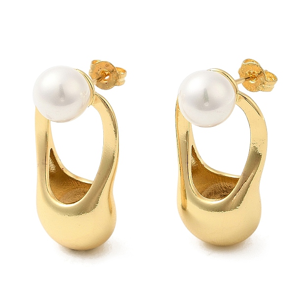 PandaHall Rack Plating Brass Twist Oval Stud Earrings with Plastic Pearl Beaded, Long-Lasting Plated, Cadmium Free & Lead Free, Real 18K...
PandaHall Rack Plating Brass Twist Oval Stud Earrings with Plastic Pearl Beaded, Long-Lasting Plated, Cadmium Free & Lead Free, Real 18K...