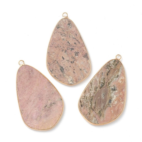 PandaHall Natural Rhodochrosite Pendants, with Golden Brass Edge, Teardrop, 45x26.5x2mm, Hole: 2mm Rhodochrosite Teardrop
PandaHall Natural Rhodochrosite Pendants, with Golden Brass Edge, Teardrop, 45x26.5x2mm, Hole: 2mm Rhodochrosite Teardrop