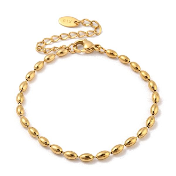 PandaHall 201 Stainless Steel Rugby Beaded Chain Bracelets, Golden, 6-1/4 inch(16cm), Wide: 3mm 201 Stainless Steel Rugby
PandaHall 201 Stainless Steel Rugby Beaded Chain Bracelets, Golden, 6-1/4 inch(16cm), Wide: 3mm 201 Stainless Steel Rugby
