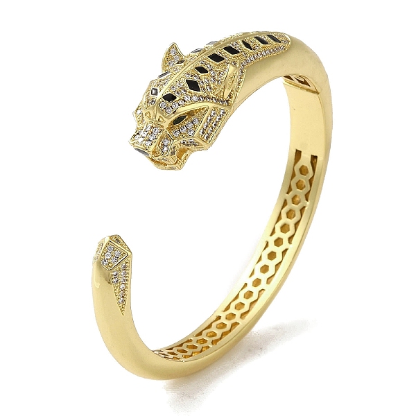 PandaHall Brass Pave Clear & Green Cubic Zirconia Leopard Open Cuff Bangle for Women, with Black Enamel, Real 18K Gold Plated, Inner...
PandaHall Brass Pave Clear & Green Cubic Zirconia Leopard Open Cuff Bangle for Women, with Black Enamel, Real 18K Gold Plated, Inner...