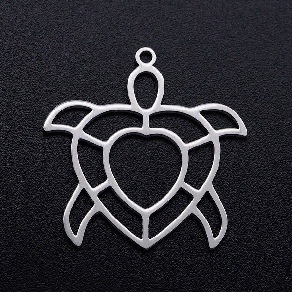 PandaHall 201 Stainless Steel Pendants, Tortoise, Stainless Steel Color, 25x24.5x1mm, Hole: 1.4mm 201 Stainless Steel Tortoise
PandaHall 201 Stainless Steel Pendants, Tortoise, Stainless Steel Color, 25x24.5x1mm, Hole: 1.4mm 201 Stainless Steel Tortoise