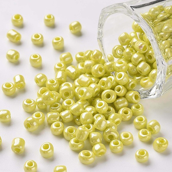 PandaHall 6/0 Glass Seed Beads, Opaque Colors Lustered, Round, Round Hole, Yellow, 6/0, 4mm, Hole: 1.5mm, about 500pcs/50g, 50g/bag...
PandaHall 6/0 Glass Seed Beads, Opaque Colors Lustered, Round, Round Hole, Yellow, 6/0, 4mm, Hole: 1.5mm, about 500pcs/50g, 50g/bag...