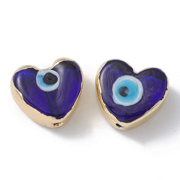 PandaHall Brass Beads, with Enamel, Real 18K Gold Plated, Heart with Evil Eye, Blue, 14.5x16x7mm, Hole: 1.6mm Brass+Enamel Heart Blue
PandaHall Brass Beads, with Enamel, Real 18K Gold Plated, Heart with Evil Eye, Blue, 14.5x16x7mm, Hole: 1.6mm Brass+Enamel Heart Blue