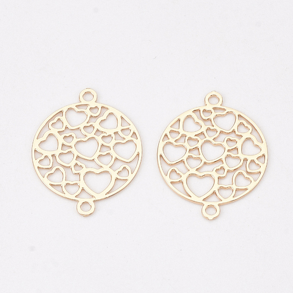 PandaHall Brass Links connectors, Etched Metal Embellishments, Long-Lasting Plated, Flat Round with Heart, Light Gold, 16.5x12.5x0.3mm, Hole...
PandaHall Brass Links connectors, Etched Metal Embellishments, Long-Lasting Plated, Flat Round with Heart, Light Gold, 16.5x12.5x0.3mm, Hole...