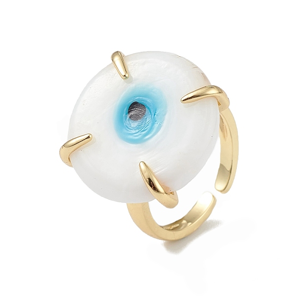 PandaHall Lampwork Evil Eye Open Cuff Ring, Golden Brass Lucky Jewelry for Women, Lead Free & Cadmium Free, Cyan, Inner Diameter: 16mm...
PandaHall Lampwork Evil Eye Open Cuff Ring, Golden Brass Lucky Jewelry for Women, Lead Free & Cadmium Free, Cyan, Inner Diameter: 16mm...