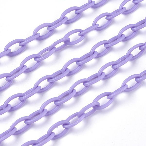 PandaHall ABS Plastic Cable Chains, Oval, Lilac, 13x7~7.5x2mm, about 15.35~15.74 inch(39~40cm)/strand Plastic Purple
PandaHall ABS Plastic Cable Chains, Oval, Lilac, 13x7~7.5x2mm, about 15.35~15.74 inch(39~40cm)/strand Plastic Purple