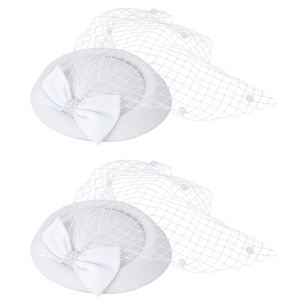PandaHall Bowknot Wool Felt Fascinators Pillbox Hat with Iron Alligator Hair Clips, Headwear with Veil for Girls and Women, White...
PandaHall Bowknot Wool Felt Fascinators Pillbox Hat with Iron Alligator Hair Clips, Headwear with Veil for Girls and Women, White...