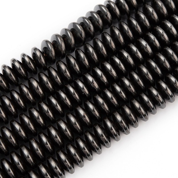 PandaHall Non-Magnetic Synthetic Hematite Beads Strands, Rondelle, Black, 8x3~4mm, Hole: 1mm, about 110~125pcs/strand, 16.5 inch...
PandaHall Non-Magnetic Synthetic Hematite Beads Strands, Rondelle, Black, 8x3~4mm, Hole: 1mm, about 110~125pcs/strand, 16.5 inch...