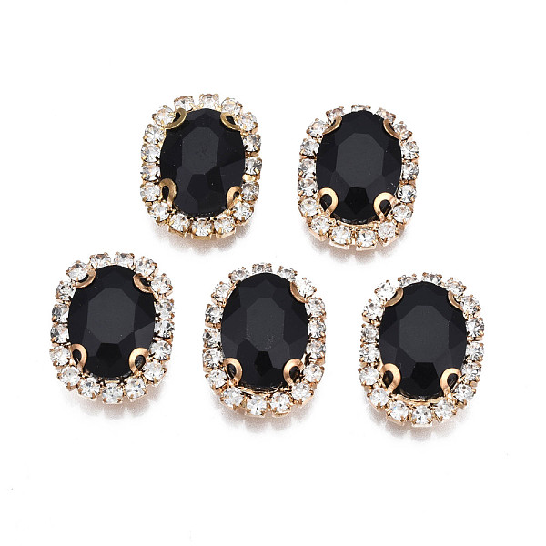 PandaHall Sew on Rhinestone, Opaque Glass Rhinestone, with Brass Prong Settings, Faceted, Oval, Black, 18x14x7mm, Hole: 0.9mm Glass...
PandaHall Sew on Rhinestone, Opaque Glass Rhinestone, with Brass Prong Settings, Faceted, Oval, Black, 18x14x7mm, Hole: 0.9mm Glass...