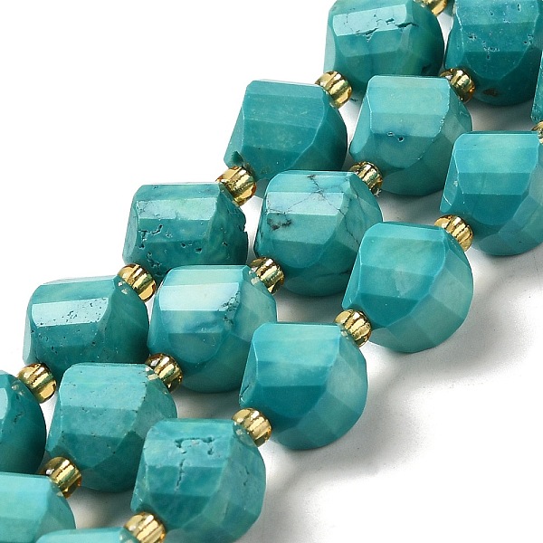 PandaHall Dyed Natural Howlite Beads Strands, with Seed Beads, Faceted Twist, Dark Cyan, 10.5x9x7.5mm, Hole: 1~1.2mm, about 32pcs/strand...
PandaHall Dyed Natural Howlite Beads Strands, with Seed Beads, Faceted Twist, Dark Cyan, 10.5x9x7.5mm, Hole: 1~1.2mm, about 32pcs/strand...