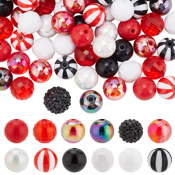 PandaHall PH 112pcs 16mm Beads Acrylic Bubblegum Beads Pen Beads Red Black Round Beads Loose Beads for Pen Garland Jewelry Bracelet Phone..., Multicolor
PandaHall PH 112pcs 16mm Beads Acrylic Bubblegum Beads Pen Beads Red Black Round Beads Loose Beads for Pen Garland Jewelry Bracelet Phone..., Multicolor