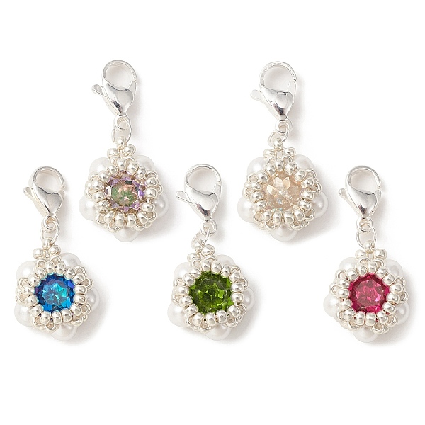 PandaHall K9 Glass Rhinestone & Shell Pearl Bead Pendant Decoration, with 304 Stainless Steel Lobster Claw Clasps, Flower, Mixed Color..., Multicolor
PandaHall K9 Glass Rhinestone & Shell Pearl Bead Pendant Decoration, with 304 Stainless Steel Lobster Claw Clasps, Flower, Mixed Color..., Multicolor