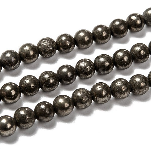 PandaHall Natural Pyrite Beads Strands, Round, 6mm, Hole: 1mm, about 67pcs/strand, 15.74 inch Pyrite Round Yellow
PandaHall Natural Pyrite Beads Strands, Round, 6mm, Hole: 1mm, about 67pcs/strand, 15.74 inch Pyrite Round Yellow