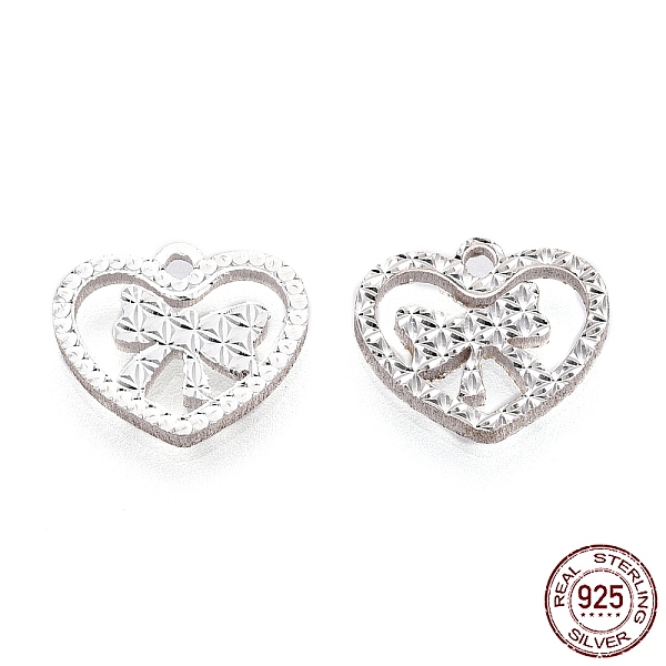 PandaHall 925 Sterling Silver Pendants, Heart with Bowknot Charms, for Valentine's Day, Silver, 10x12x1.4mm, Hole: 1.2mm Sterling Silver...
PandaHall 925 Sterling Silver Pendants, Heart with Bowknot Charms, for Valentine's Day, Silver, 10x12x1.4mm, Hole: 1.2mm Sterling Silver...