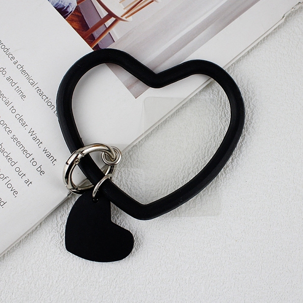 PandaHall Silicone Heart Loop Phone Lanyard, Wrist Lanyard Strap with Plastic & Alloy Keychain Holder, Black, 7.5x8.8x0.7cm Silicone Black
PandaHall Silicone Heart Loop Phone Lanyard, Wrist Lanyard Strap with Plastic & Alloy Keychain Holder, Black, 7.5x8.8x0.7cm Silicone Black