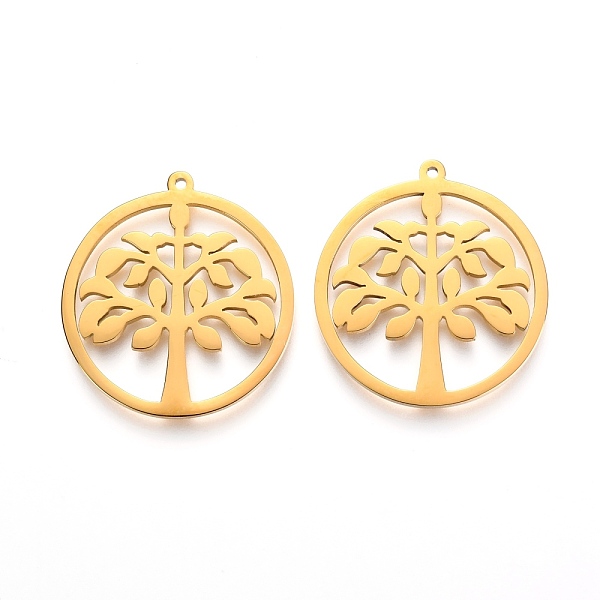 PandaHall Ion Plating(IP) 304 Stainless Steel Pendants, Manual Polishing, Ring with Tree of Life, Golden, 27x25x1mm, Hole: 1.4mm 304...
PandaHall Ion Plating(IP) 304 Stainless Steel Pendants, Manual Polishing, Ring with Tree of Life, Golden, 27x25x1mm, Hole: 1.4mm 304...
