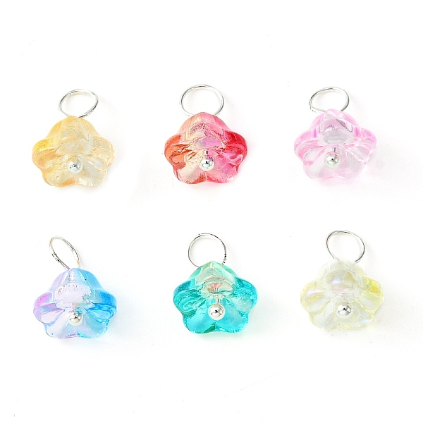 PandaHall Glass Flower Charms, with Brass Jump Rings, Mixed Color, 11x9x8.5mm, Hole: 3.5mm Glass Flower Multicolor
PandaHall Glass Flower Charms, with Brass Jump Rings, Mixed Color, 11x9x8.5mm, Hole: 3.5mm Glass Flower Multicolor