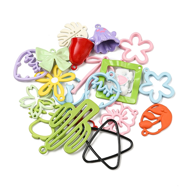 PandaHall Spray Painted Alloy Pendants, Mixed Shapes, Mixed Color, 17.5~44.5x15~31x1~13mm, Hole: 1~2.5mm Alloy Mixed Shapes Multicolor
PandaHall Spray Painted Alloy Pendants, Mixed Shapes, Mixed Color, 17.5~44.5x15~31x1~13mm, Hole: 1~2.5mm Alloy Mixed Shapes Multicolor