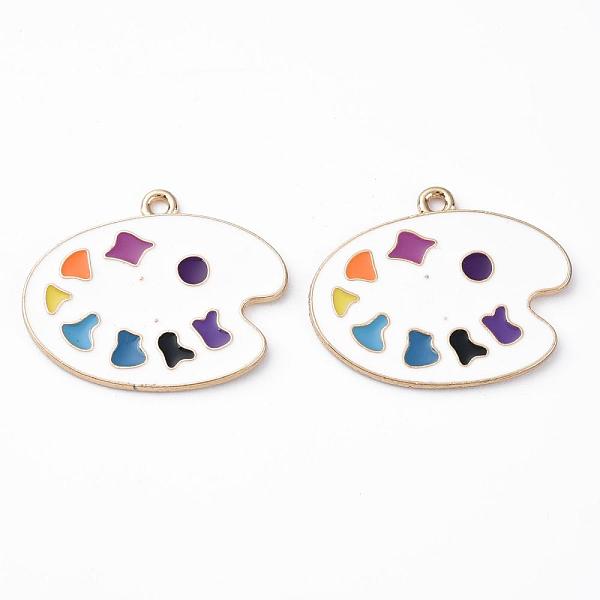PandaHall Alloy Enamel Pendants, Cadmium Free & Lead Free, Palette, Light Gold, White, 23x28x1.5mm, Hole: 1.8mm Alloy+Enamel Others White
PandaHall Alloy Enamel Pendants, Cadmium Free & Lead Free, Palette, Light Gold, White, 23x28x1.5mm, Hole: 1.8mm Alloy+Enamel Others White