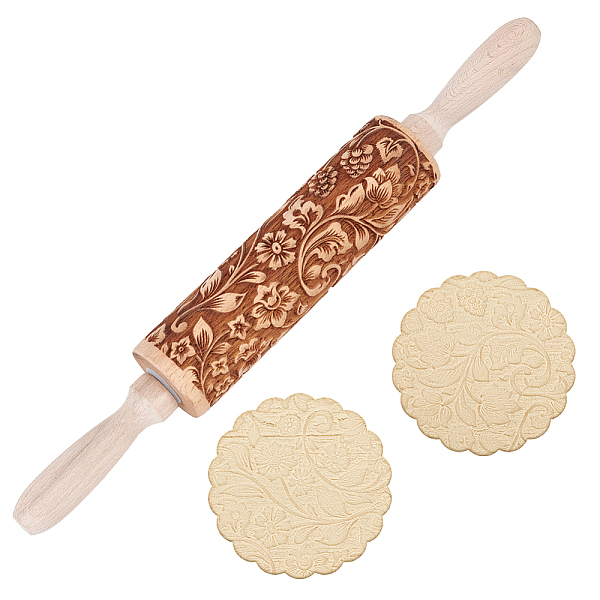 PandaHall Embossed Wooden Rolling Pin Darker Flower Rattan 35cm Long Rolling Pin for Baking Biscuits 3D Pattern DIY Kitchen Tool Baking..., Brown
PandaHall Embossed Wooden Rolling Pin Darker Flower Rattan 35cm Long Rolling Pin for Baking Biscuits 3D Pattern DIY Kitchen Tool Baking..., Brown