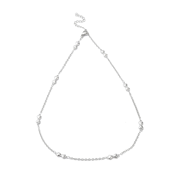 PandaHall 304 Stainless Steel Bowknot Link Chain Necklace, Stainless Steel Color, 17.48 inch(44.4cm) 304 Stainless Steel
PandaHall 304 Stainless Steel Bowknot Link Chain Necklace, Stainless Steel Color, 17.48 inch(44.4cm) 304 Stainless Steel
