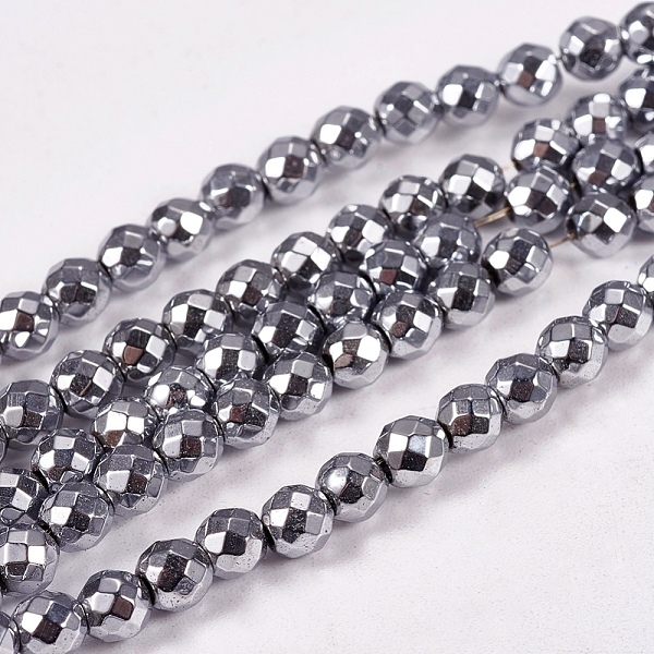 PandaHall Electroplate Non-magnetic Synthetic Hematite Beads Strands, Faceted, Round, Grade AAAA, Platinum Plated, 4mm, Hole: 1mm, about...
PandaHall Electroplate Non-magnetic Synthetic Hematite Beads Strands, Faceted, Round, Grade AAAA, Platinum Plated, 4mm, Hole: 1mm, about...