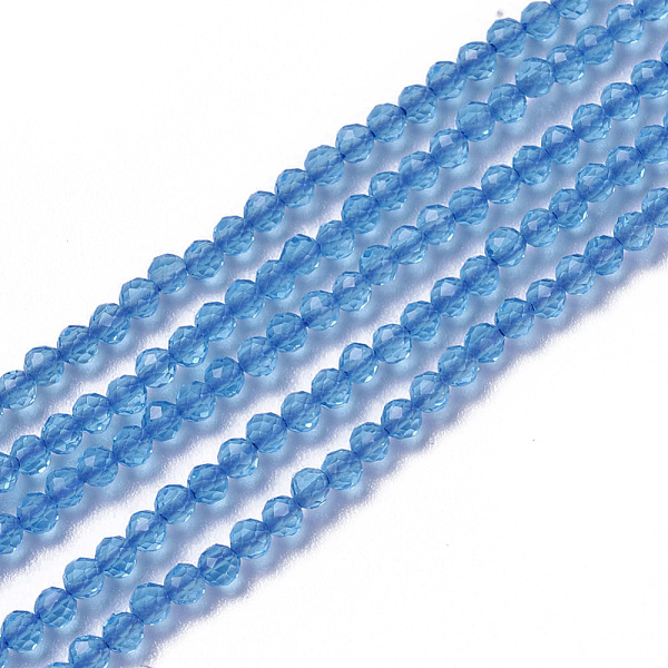 PandaHall Glass Beads Strands, Faceted, Round, Deep Sky Blue, 1.5~2x2mm, Hole: 0.2mm, about 178~186pcs/strand, 14.5~15.5 inch(36~39cm) Glass...
PandaHall Glass Beads Strands, Faceted, Round, Deep Sky Blue, 1.5~2x2mm, Hole: 0.2mm, about 178~186pcs/strand, 14.5~15.5 inch(36~39cm) Glass...