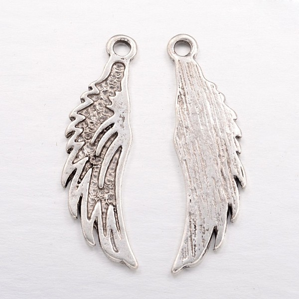 PandaHall Alloy Pendants, Lead Free and Cadmium Free, Wing, Antique Silver, 35x10x2mm, Hole: 2mm Alloy Wing
PandaHall Alloy Pendants, Lead Free and Cadmium Free, Wing, Antique Silver, 35x10x2mm, Hole: 2mm Alloy Wing