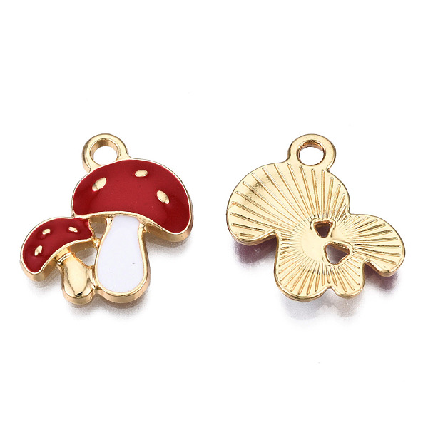 PandaHall Autumn Theme Alloy Enamel Pendants, Cadmium Free & Lead Free, Double Mushroom, Light Gold, Red, 19.5x18x2.5mm, Hole: 2.5mm...
PandaHall Autumn Theme Alloy Enamel Pendants, Cadmium Free & Lead Free, Double Mushroom, Light Gold, Red, 19.5x18x2.5mm, Hole: 2.5mm...