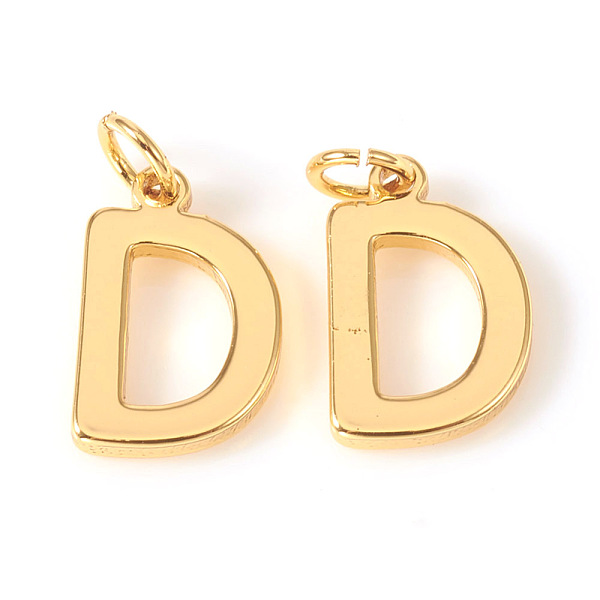 PandaHall Brass Charms, with Jump Rings, Letter, Real 18K Gold Plated, Letter D, A/D: 10x7x1mm, Hole: 2.5mm Brass Letter D
PandaHall Brass Charms, with Jump Rings, Letter, Real 18K Gold Plated, Letter D, A/D: 10x7x1mm, Hole: 2.5mm Brass Letter D