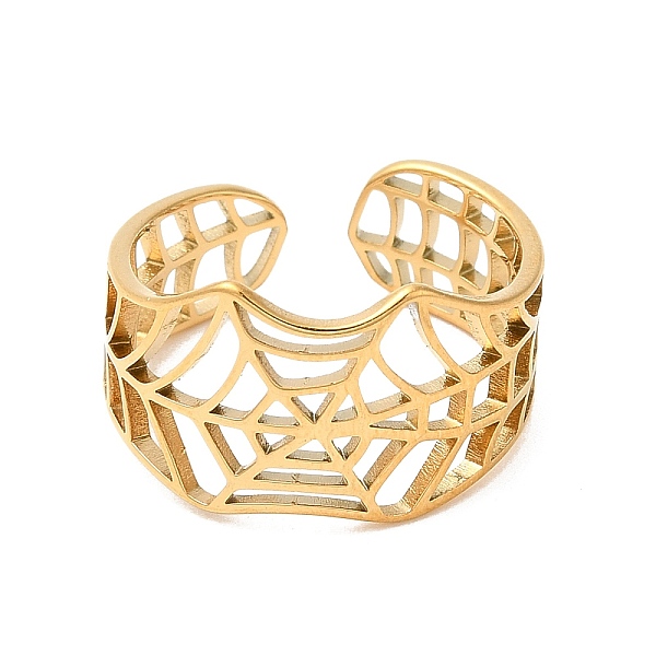 PandaHall Ion Plating(IP) 304 Stainless Steel Hollow Spider Web Open Cuff Ring for Women, Real 18K Gold Plated, US Size 6(16.5mm) 304...
PandaHall Ion Plating(IP) 304 Stainless Steel Hollow Spider Web Open Cuff Ring for Women, Real 18K Gold Plated, US Size 6(16.5mm) 304...