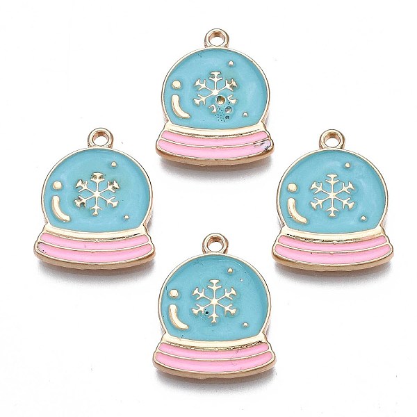 PandaHall Rack Plating Alloy Enamel Pendants, Cadmium Free & Nickel Free & Lead Free, Light Gold, Crystal Ball with Snowflake, Turquoise..., Green
PandaHall Rack Plating Alloy Enamel Pendants, Cadmium Free & Nickel Free & Lead Free, Light Gold, Crystal Ball with Snowflake, Turquoise..., Green
