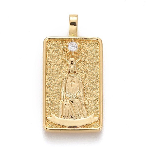 PandaHall Brass Micro Pave Clear Cubic Zirconia Pendants, Real 18K Gold Plated, Tarot Card Charms, The High Priestess, The High Priestess II...
PandaHall Brass Micro Pave Clear Cubic Zirconia Pendants, Real 18K Gold Plated, Tarot Card Charms, The High Priestess, The High Priestess II...