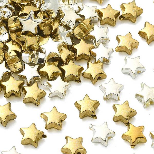 PandaHall 100Pcs 2 Colors CCB Plastic Beads, Star, Golden & Silver, 6x6.5x3.5mm, Hole: 1.2mm, 50pcs/color Plastic Star
PandaHall 100Pcs 2 Colors CCB Plastic Beads, Star, Golden & Silver, 6x6.5x3.5mm, Hole: 1.2mm, 50pcs/color Plastic Star