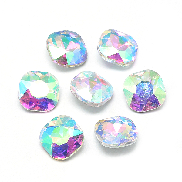 PandaHall Pointed Back Glass Rhinestone Cabochons, Faceted, Back Plated, Square, AB Color, Clear AB, 10x10x4.5mm Glass Rhinestone Square..., White
PandaHall Pointed Back Glass Rhinestone Cabochons, Faceted, Back Plated, Square, AB Color, Clear AB, 10x10x4.5mm Glass Rhinestone Square..., White