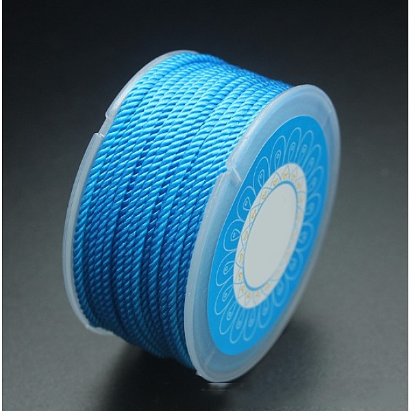 PandaHall Round Nylon Cords, Milan Cords/Twisted Cords, Deep Sky Blue, 1.5mm, about 23m/roll Nylon Blue
PandaHall Round Nylon Cords, Milan Cords/Twisted Cords, Deep Sky Blue, 1.5mm, about 23m/roll Nylon Blue