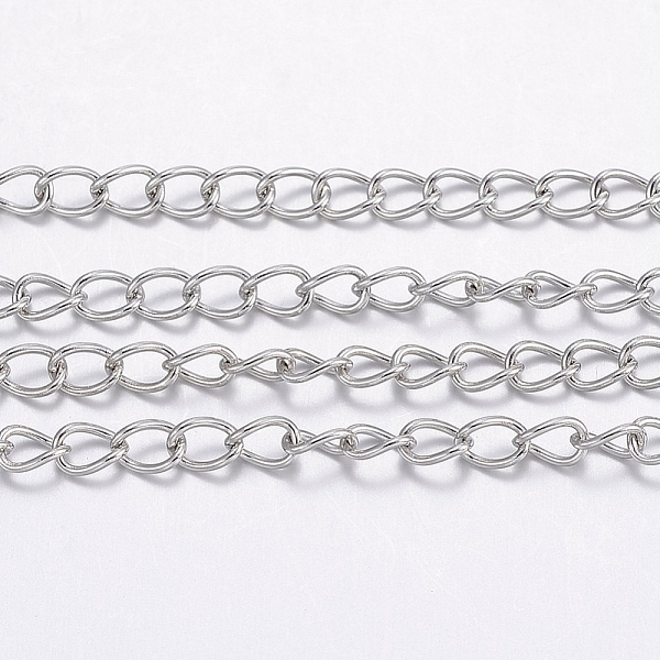 PandaHall 304 Stainless Steel Curb Chains, with Spool, for Jewelry Making, Soldered, Stainless Steel Color, 3.5x2.5x0.5mm, about 32.8 Feet...
PandaHall 304 Stainless Steel Curb Chains, with Spool, for Jewelry Making, Soldered, Stainless Steel Color, 3.5x2.5x0.5mm, about 32.8 Feet...
